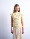 TOPSHOP Naomi Ruched Detail Top, Yellow