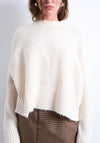 TOPSHOP Ultimate Knit Wool Blend Jumper, Cream
