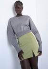 TOPSHOP Dolly Faux Leather Mini Skirt, Green