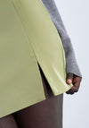 TOPSHOP Dolly Faux Leather Mini Skirt, Green