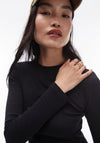 TOPSHOP Everyday Long Sleeve Top, Black