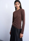 TOPSHOP Everyday Basic Long Sleeve Top, Purple