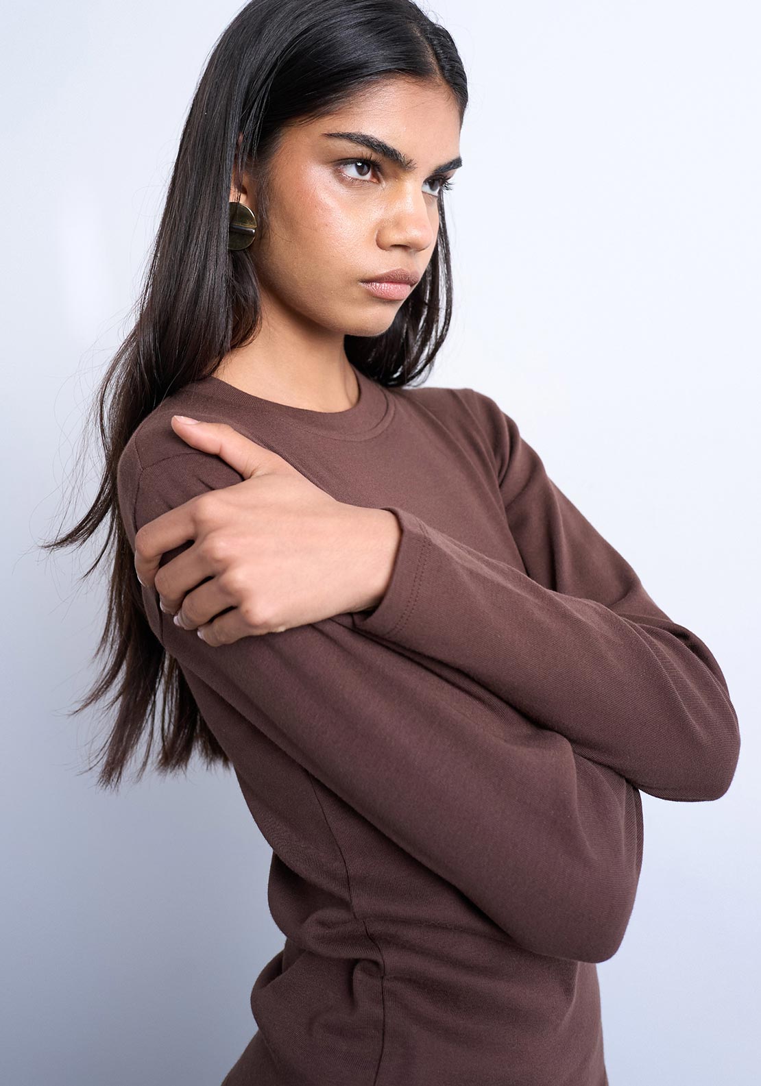 TOPSHOP Everyday Basic Long Sleeve Top, Purple