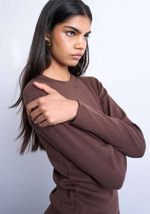 TOPSHOP Everyday Basic Long Sleeve Top, Purple
