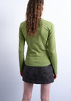 TOPSHOP Everyday Long Sleeve Top, Bright Green