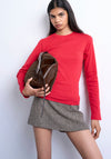 TOPSHOP Everyday Long Sleeve Top, Red
