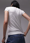 TOPSHOP Everyday Short Sleeve Top, White