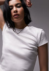 TOPSHOP Everyday Short Sleeve Top, White