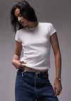 TOPSHOP Everyday Short Sleeve Top, White