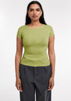 TOPSHOP Everyday Short Sleeve Top, Bright Green