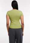 TOPSHOP Everyday Short Sleeve Top, Bright Green