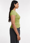 TOPSHOP Everyday Short Sleeve Top, Bright Green