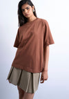 TOPSHOP Premium T-Shirt, Brown