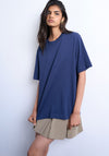 TOPSHOP Premium T-Shirt, Navy
