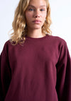 TOPSHOP Cille Wide Sleeve Jumper, Burgundy