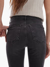 TOPSHOP Jamie Skinny Fit Faded Jeans, Black Denim
