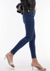 TOPSHOP Jamie High Waist Slim Leg Jeans, Dark Blue