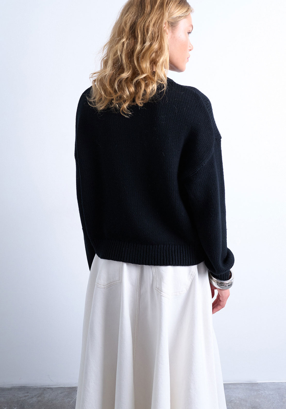 TOPSHOP Kami Embroidered Jumper, Black