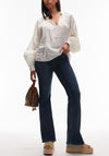 TOPSHOP Jamie High Rise Flared Jeans, Medium Blue