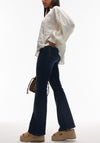 TOPSHOP Jamie High Rise Flared Jeans, Medium Blue