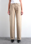TOPSHOP Column Regular Fit Jeans, Beige Denim