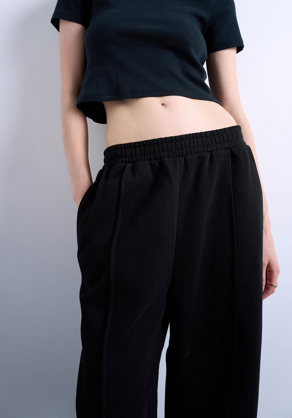 TOPSHOP Pia Cuffed Joggers, Black