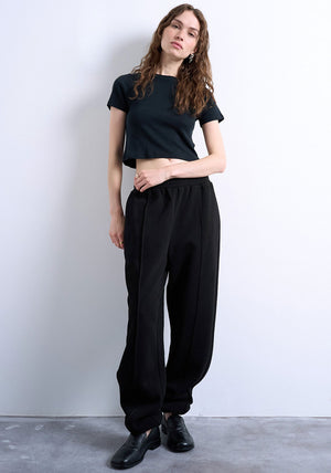 TOPSHOP Pia Cuffed Joggers, Black