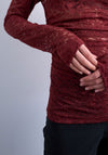 TOPSHOP Wilma Lace Top, Wine