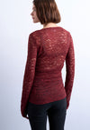 TOPSHOP Wilma Lace Top, Wine
