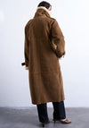 TOPSHOP Melanie Shearling Long Coat, Brown