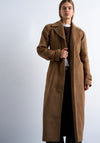 TOPSHOP Fredrikke Long Belted Coat, Camel