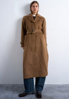 TOPSHOP Fredrikke Long Belted Coat, Camel