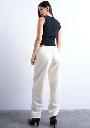 TOPSHOP Miranda Cuffed Leg Joggers, Cream