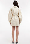 TOPSHOP Dania Structured Collar Mini Dress, Beige
