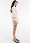 TOPSHOP Dania Structured Collar Mini Dress, Beige