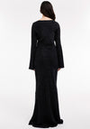TOPSHOP Delilah Long Sleeve Maxi Dress, Black
