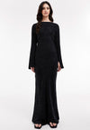TOPSHOP Delilah Long Sleeve Maxi Dress, Black