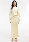 TOPSHOP Sabrina Maxi Slip Skirt, Cream