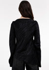TOPSHOP Tammie Zebra Long Sleeve Top, Black