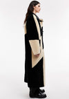 TOPSHOP Janice Borg Long Coat, Black