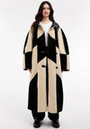 TOPSHOP Janice Borg Long Coat, Black