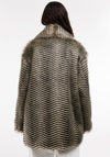 TOPSHOP Jessica Faux Fur Coat, Black
