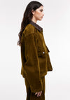 TOPSHOP Juliane Collar Jacket, Green