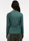 TOPSHOP Kimmie Floral High Neck Top, Green