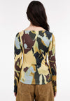 TOPSHOP Kit Patterned Long Sleeve Top, Cream Multi