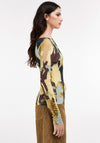 TOPSHOP Kit Patterned Long Sleeve Top, Cream Multi