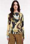 TOPSHOP Kit Patterned Long Sleeve Top, Cream Multi