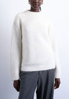 TOPSHOP Kille Boxy Crew Knit Jumper, Cream