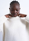 TOPSHOP Kille Boxy Crew Knit Jumper, Cream