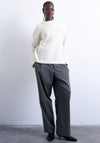 TOPSHOP Kille Boxy Crew Knit Jumper, Cream
